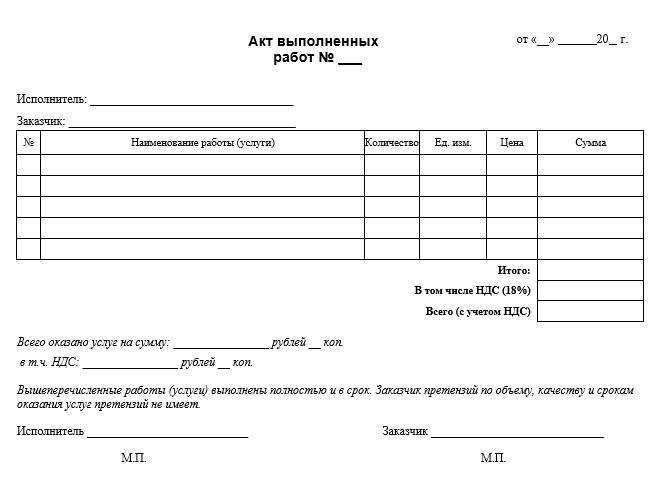Составляем акт приемки-сдачи выполненных работ при ремонте и обслуживании транспортного средства
