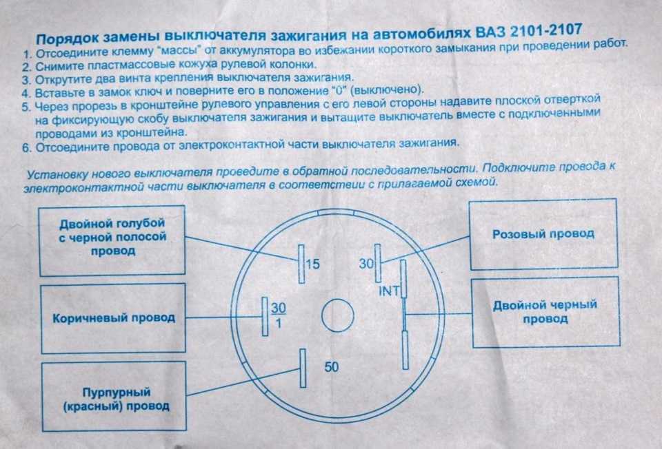 Провода замка зажигания автомобиля нива 21213 схема