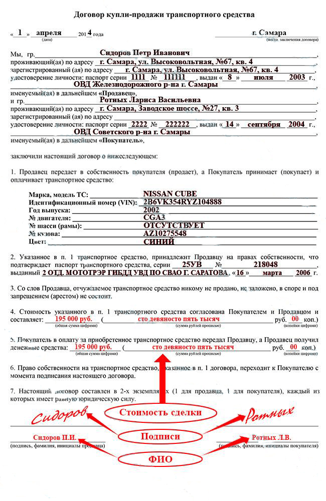 Договор купли-продажи доли автомобиля 2021-2022 образец бланк